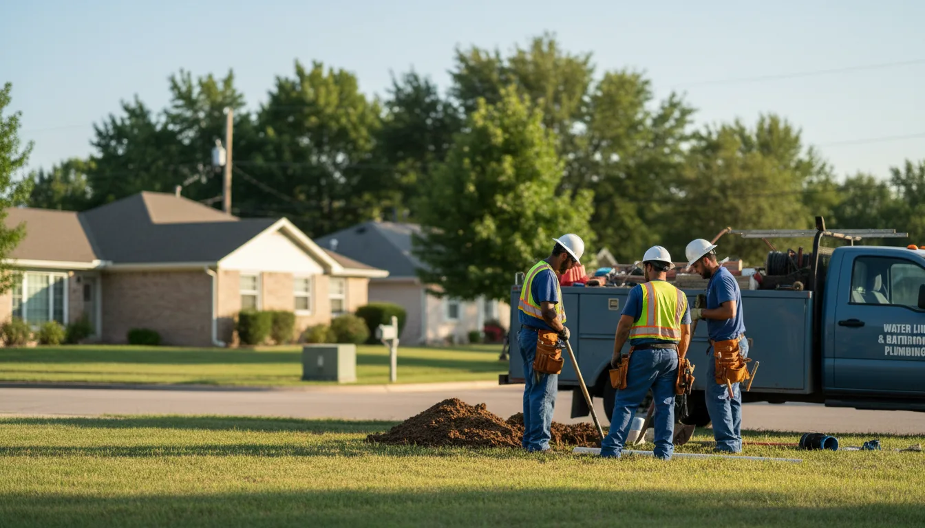 Residential water line and bathroom plumbing service in Stockville, NE